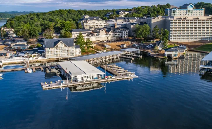 Aerial view of Margaritaville Lake Resort of the Ozarks