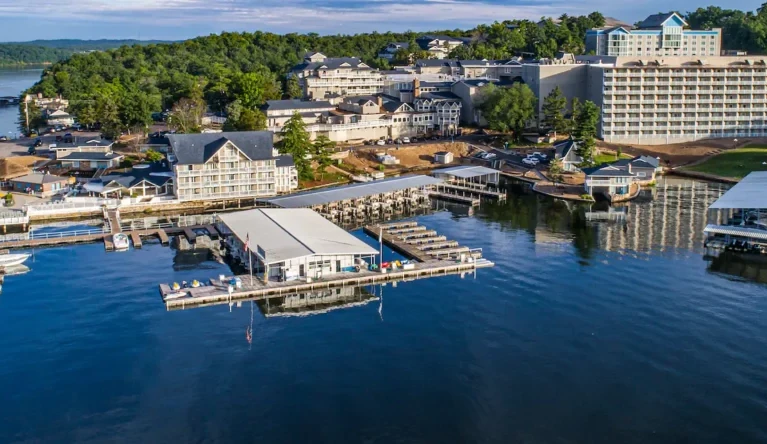 Aerial view of Margaritaville Lake Resort of the Ozarks