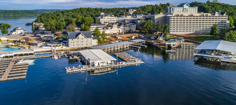 Aerial view of Margaritaville Lake Resort of the Ozarks