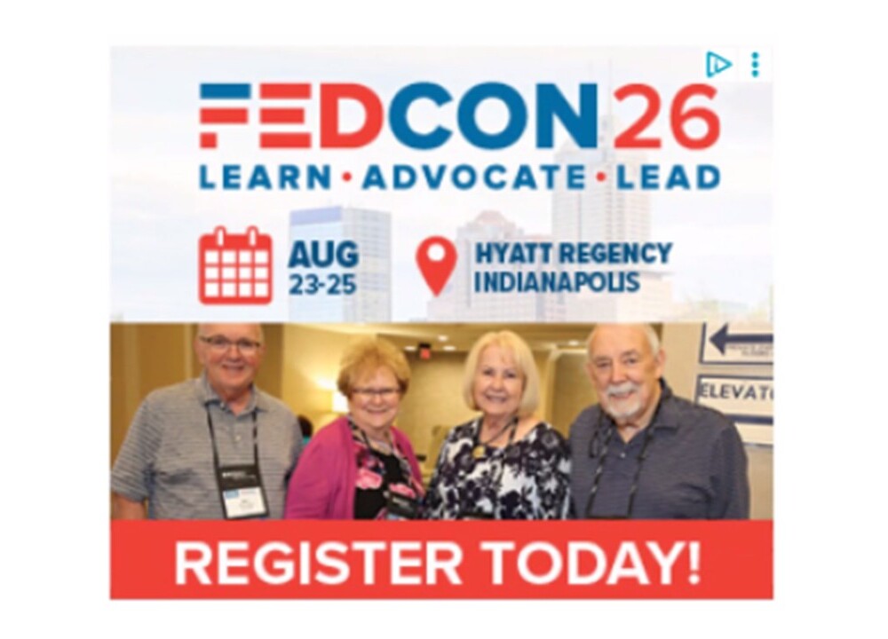ad for fedcon26 with four people smiling
