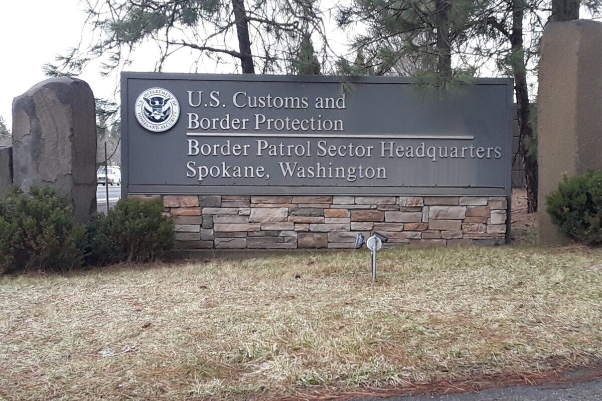 Sign publicizes U.S. Customs and Border Protection