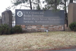 Sign publicizes U.S. Customs and Border Protection