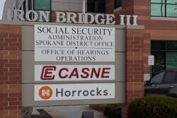 Sign publicizes Social Security Administration, Spokane District Office