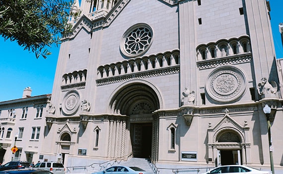 front of church
