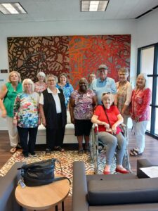 NARFE Chapter 91 Officers meeting with Friends of Corpus Christi Public Libraries Board members on Tuesday, June 25th.
