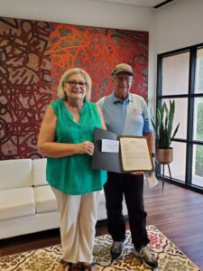 Presenting NARFE check