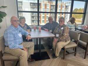 Picture of NARFE members seated at a table in a hotel dining area