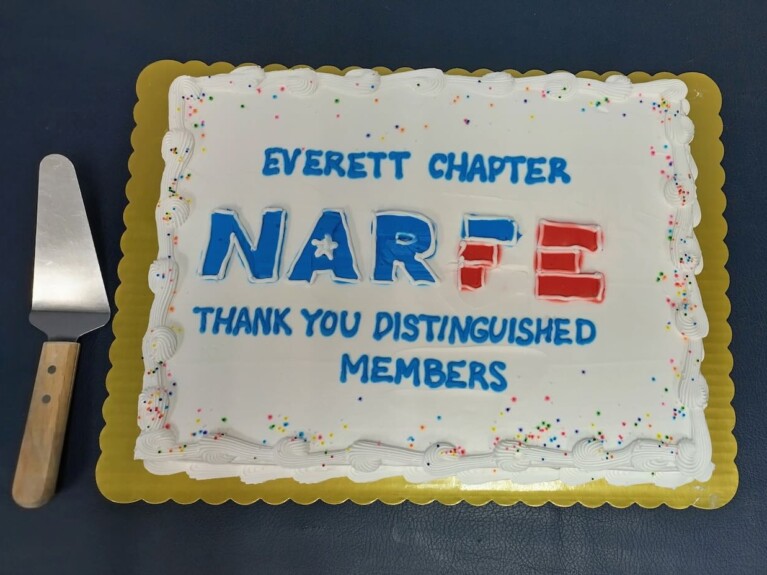 sheet cake with words