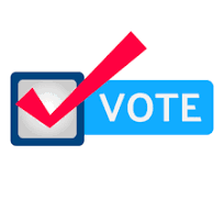 check mark with word vote