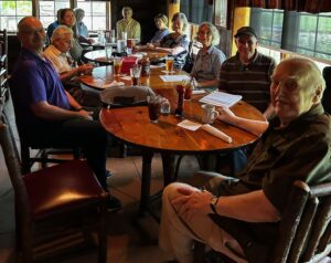Picture of 11 people. June 2025 Chapter Business/Social Meeting