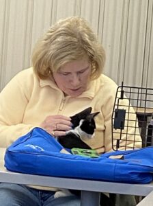 Mary Cook, 2nd VP took a special interest to the guest at the meeting.