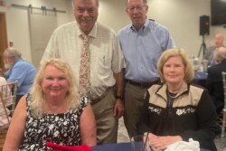 Picture four people from Lansing NARFE Chapter. Two seated and two standing behind them