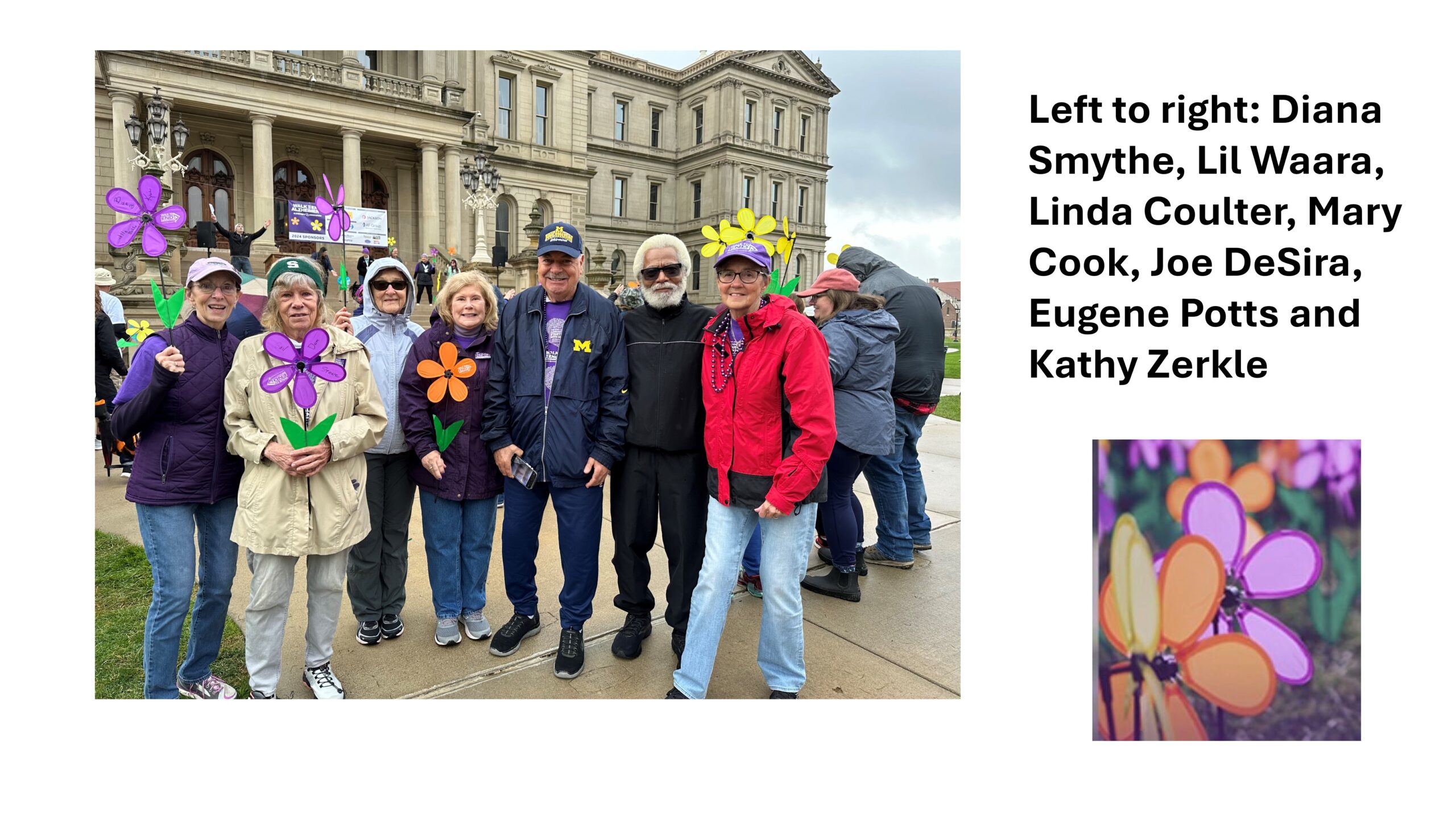 Members of the NARFE Lansing Chapter 0289 team who did the Walk to End Alzheimer's