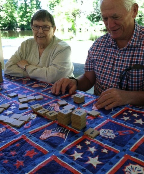 two people playing game on table