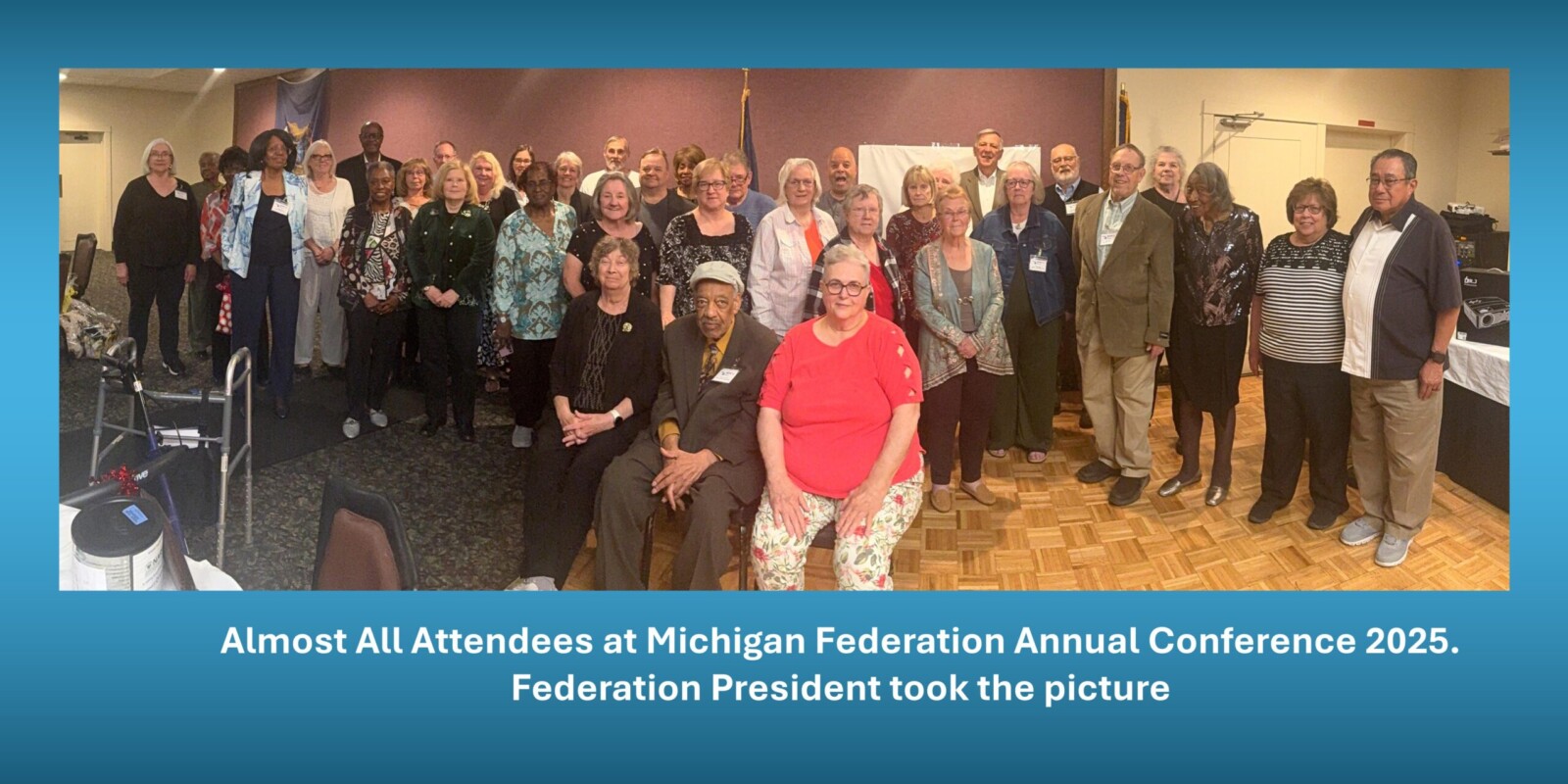 Group view of most Conference attendees - around 37 in picture