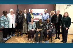 Group standing and some sitting - New Elected Officers