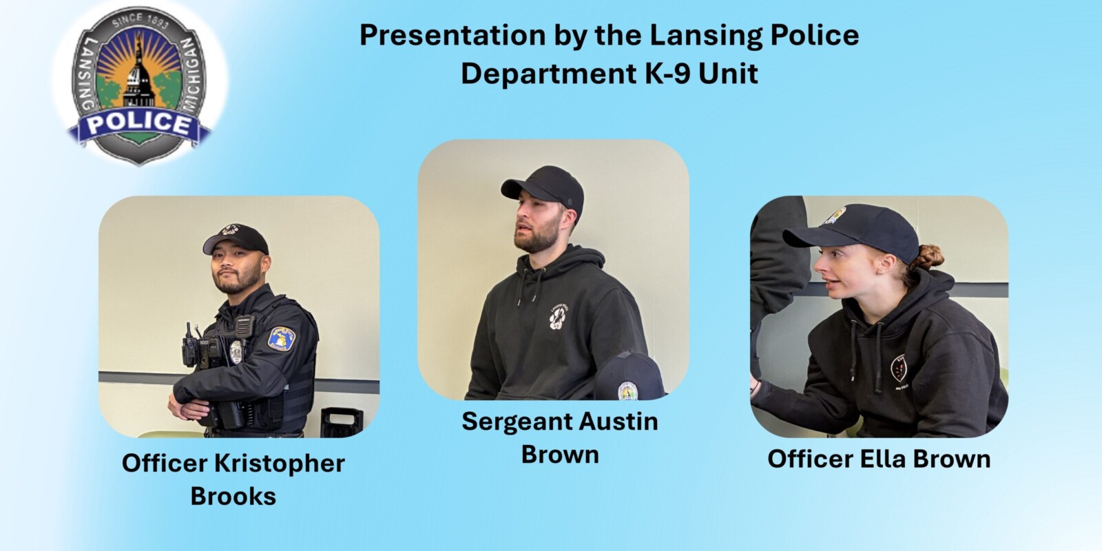 Police Officer making presentation