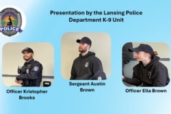 Police Officer making presentation