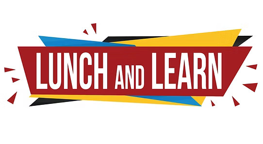 Banner with words "Lunch and Learn"