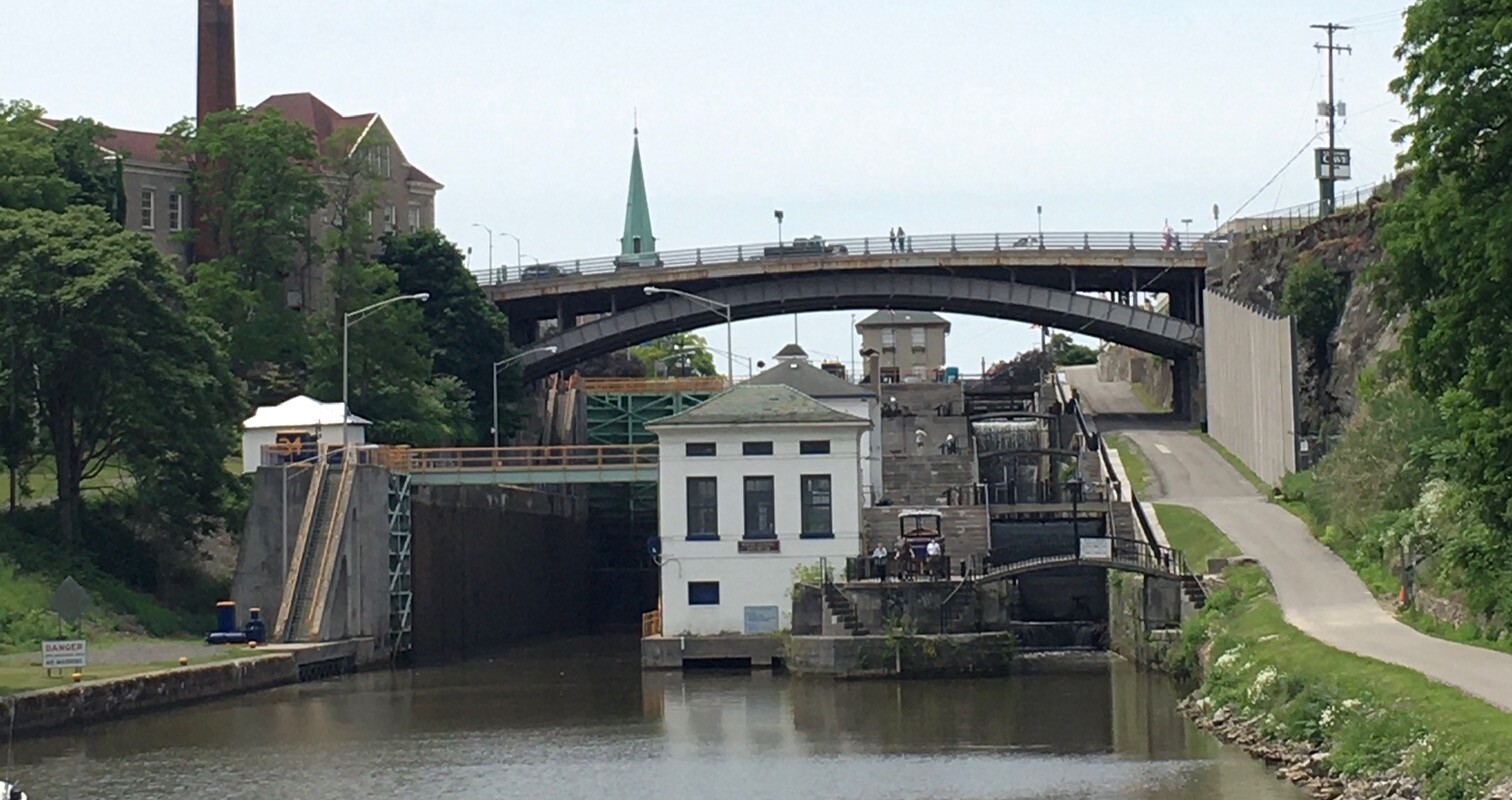 Historic Erie Canal Locks in Lockport, New York