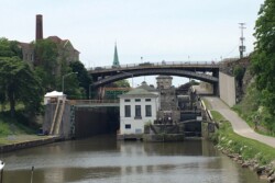 Historic Erie Canal Locks in Lockport, New York
