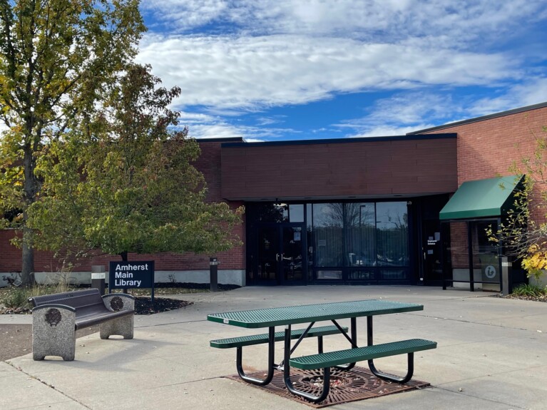 Amherst Main Library entrance