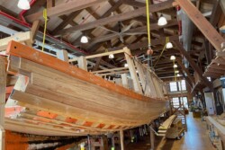Longboat being built