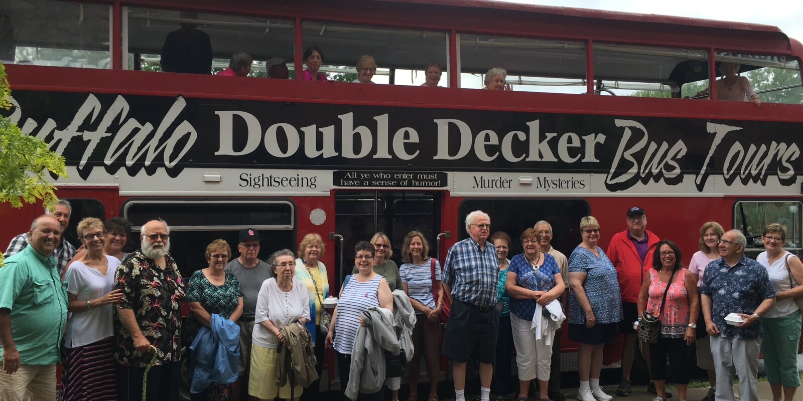 Double decker bus tour photo
