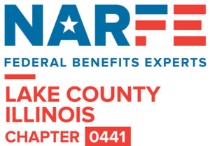 standard NARFE logo showing FEDERAL BENEFITS EXPERTS motto and chapter name and number