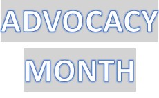 Advocacy Month sign
