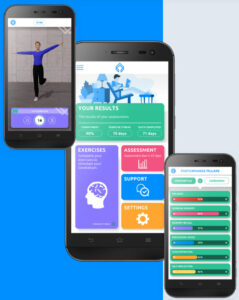 Picture of smartphone with brain skills app