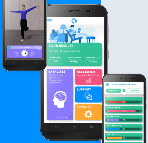 smartphone showing brain skills app