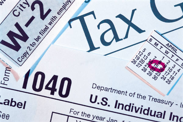 partial images of IRS tax forms