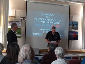 Photo of introduction of Dr. Norcross who gave a presentation on the Black Regiment, and their action on Rhode Island (now known as Aquidneck Island) during the revolutionary war.