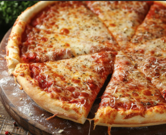 photo of a cheese pizza