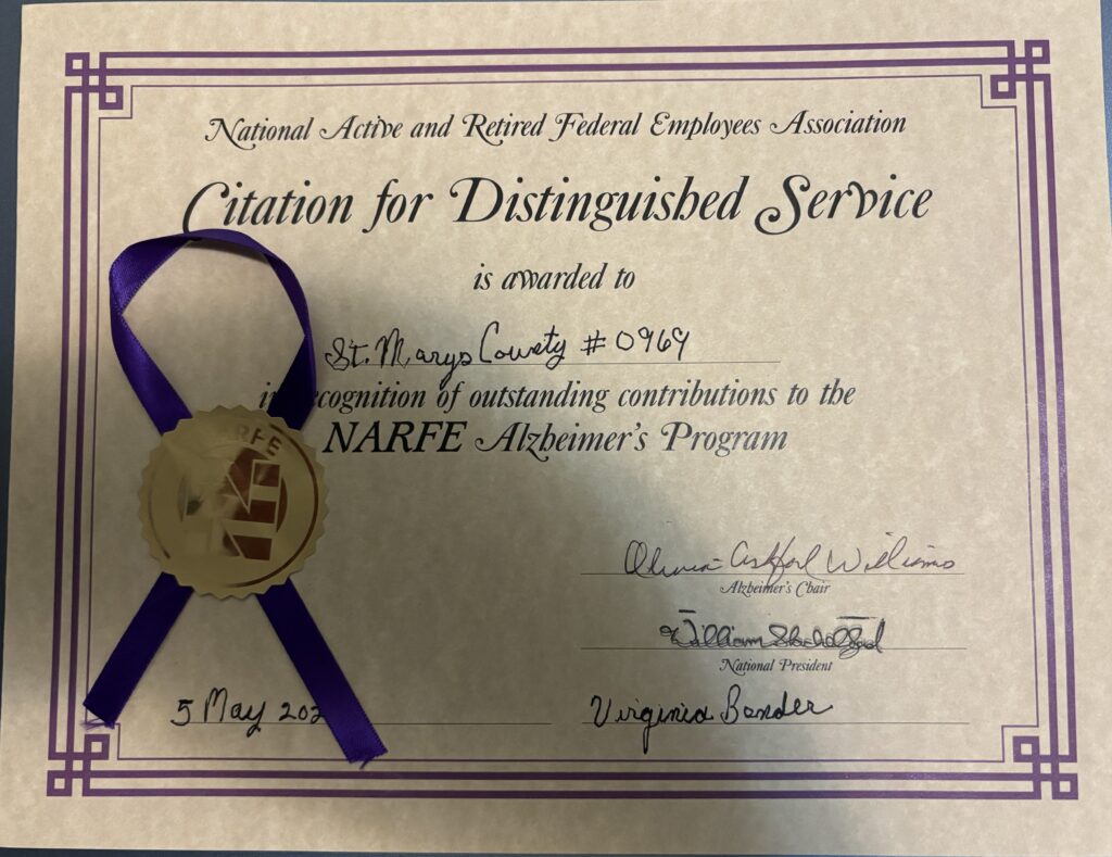 Certificate for top donations toward charity