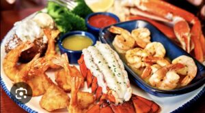 Plate of seafood