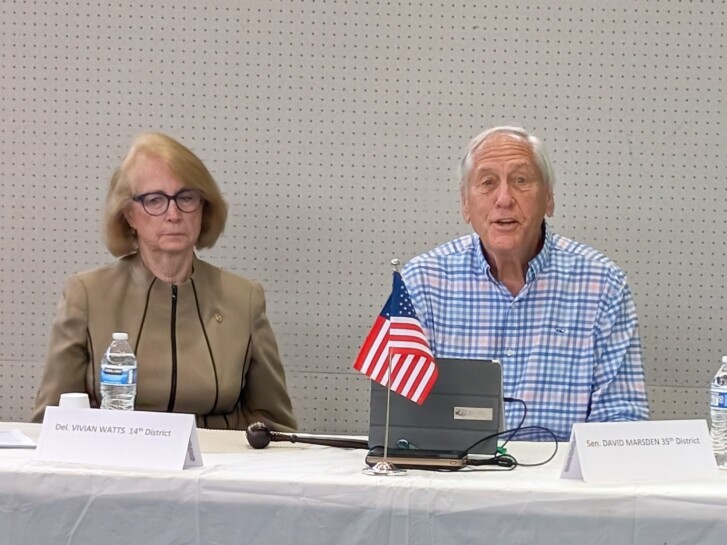 Photograph of Delegate Vivian Watts and State Senator Dave Marsden