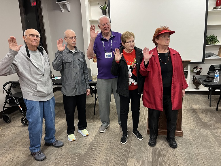 2024 Officers for Chapter 1201 taking the Oath