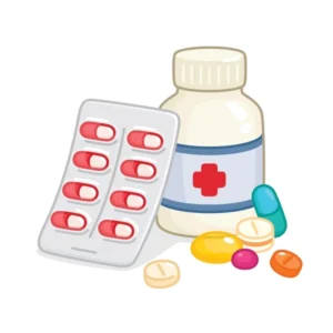 prescription bottle and pills