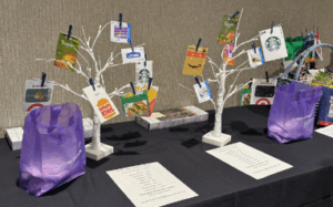 Alzheimer's Raffle Money Trees with gift cards donated by Chapter 1270 members