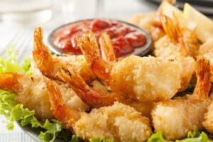 Seafood showing available item at NARFE Chapter 1414 June Luncheon