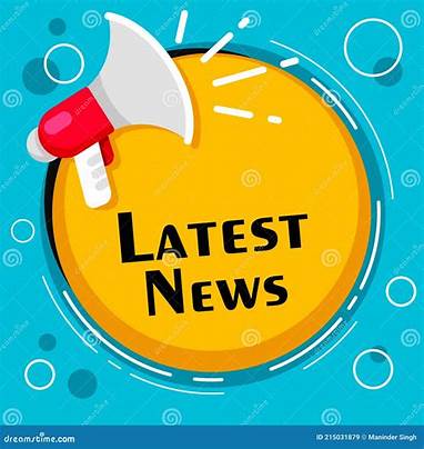 Picture of a megaphone on top of a yellow circle with the words Latest News