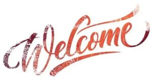 Picture that states Welcome