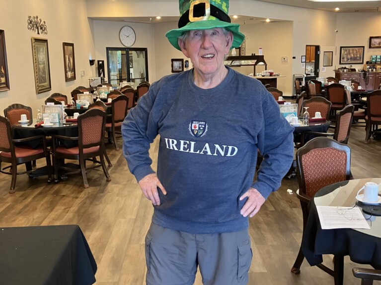 Irishman with large Leprechaun hat