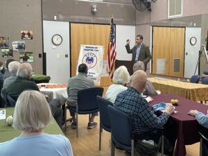 Congressman Sarbanes speaking to NARFE members