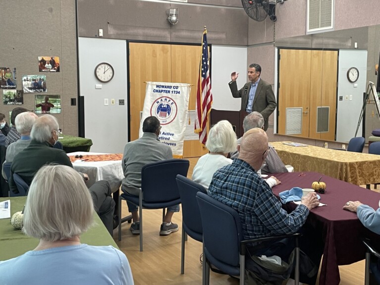 Congressman Sarbanes speaking to NARFE members