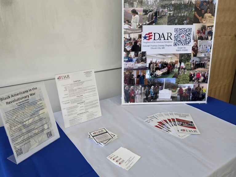table with DAR literature and displays
