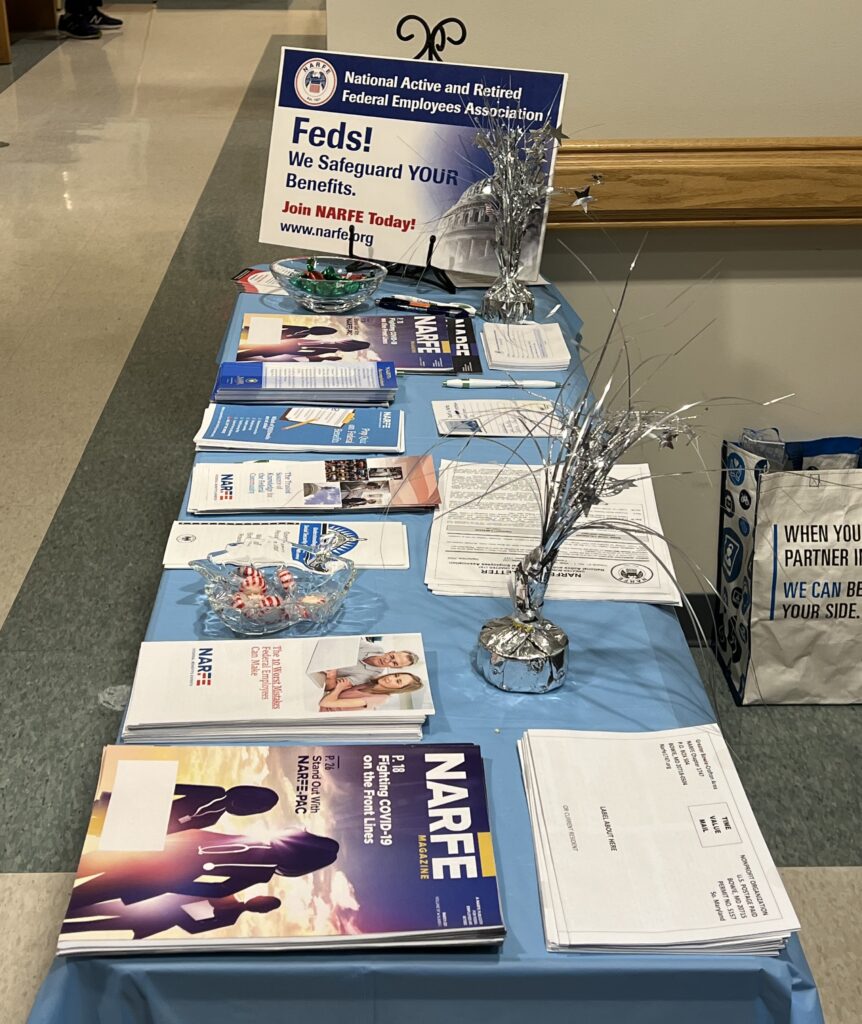 Chapter Information Table at the Bowie Senior Center, November 2023