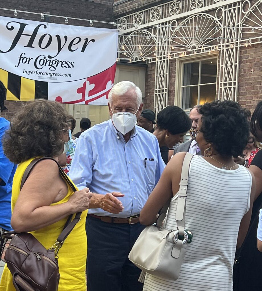 US Congressman Stenny Hoyer greeting guests at the Hoyer Bull Roast, September 2023